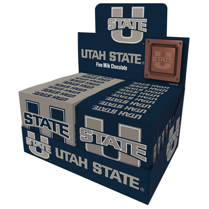 Utah State Aggies Embossed Chocolate Bar (18ct Counter Display)