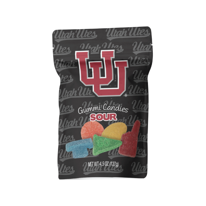 Utah Utes Candy Gummies Mix - Sweet and Sour (8 bags)