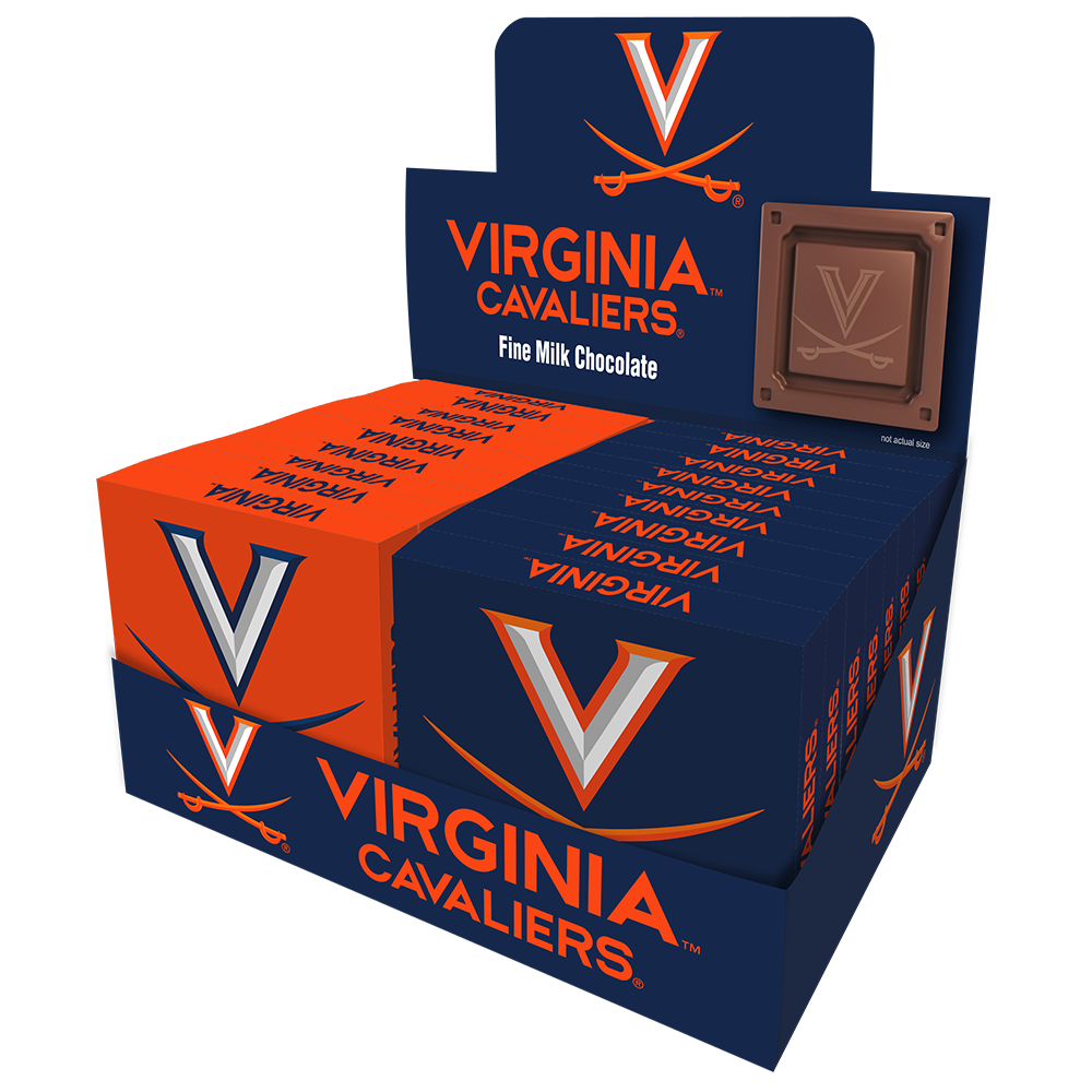 Virginia Cavaliers Embossed Chocolate Bar (18ct Counter Display)