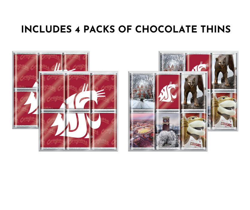 Washington State Cougars Thins Chocolate Pack (4 Piece)