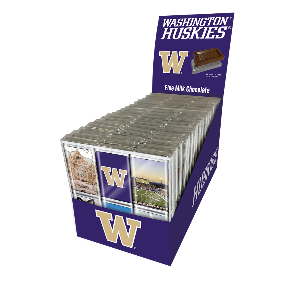 Washington Huskies Chocolate Iconics (18ct Counter Display)