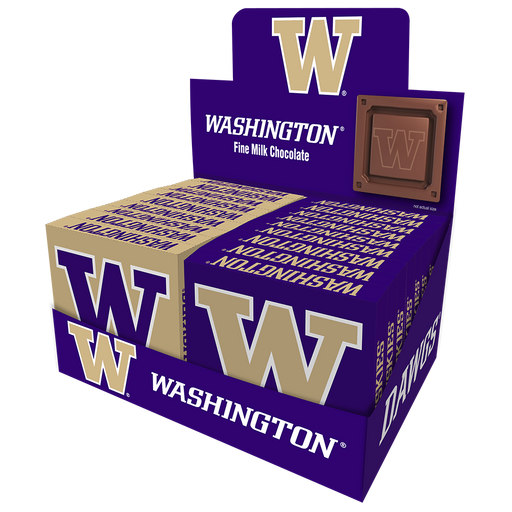 Washington Huskies Embossed Chocolate Bar (18ct Counter Display)