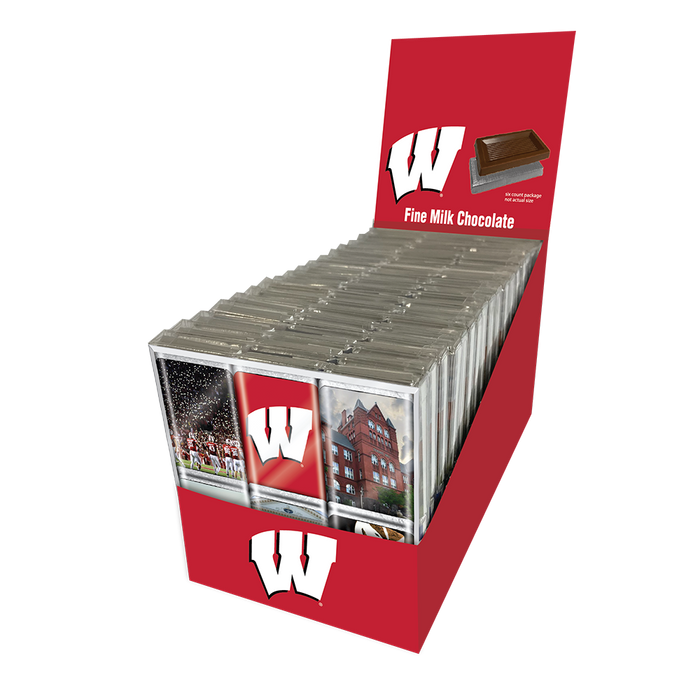 Wisconsin Badgers Chocolate Iconics (18ct Counter Display)