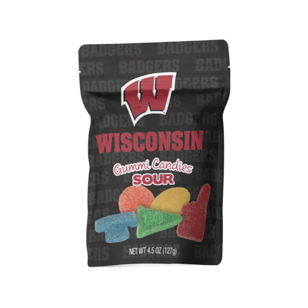 Wisconsin Badgers Sour Gummies (12ct Count Case)
