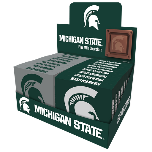 Michigan State Spartans Embossed Chocolate Bar (18ct counter display)