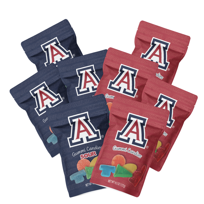 Arizona Wildcats Candy Gummies Mix - Sweet and Sour (8 bags)